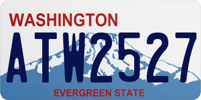 WA license plate ATW2527