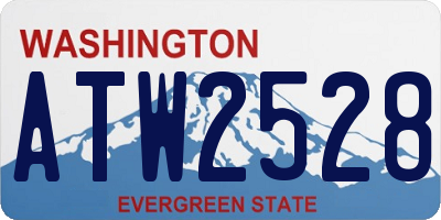 WA license plate ATW2528