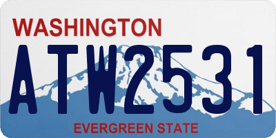 WA license plate ATW2531