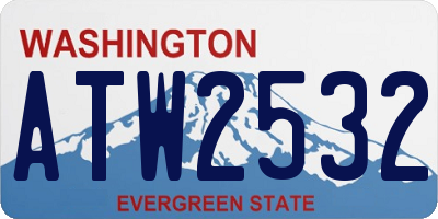 WA license plate ATW2532