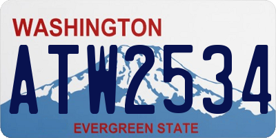 WA license plate ATW2534