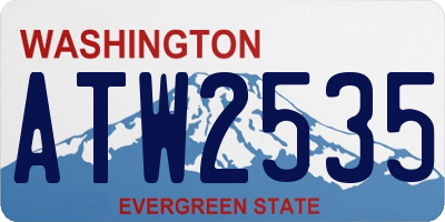 WA license plate ATW2535