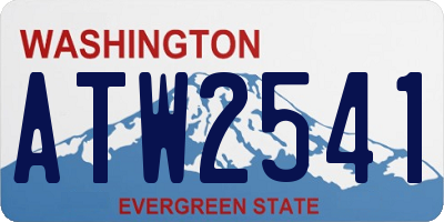 WA license plate ATW2541