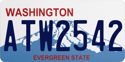 WA license plate ATW2542