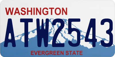 WA license plate ATW2543