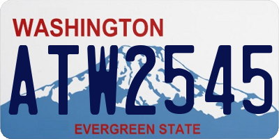 WA license plate ATW2545