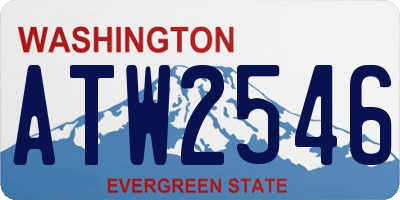 WA license plate ATW2546