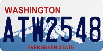 WA license plate ATW2548
