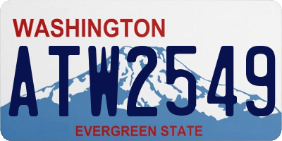 WA license plate ATW2549
