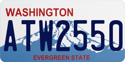 WA license plate ATW2550