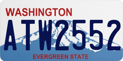 WA license plate ATW2552