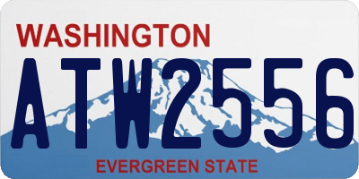 WA license plate ATW2556