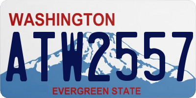 WA license plate ATW2557