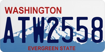 WA license plate ATW2558