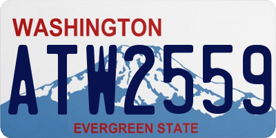 WA license plate ATW2559