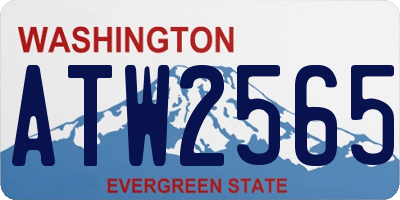 WA license plate ATW2565