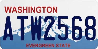 WA license plate ATW2568
