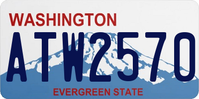 WA license plate ATW2570