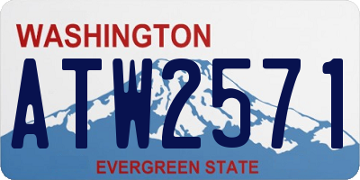 WA license plate ATW2571