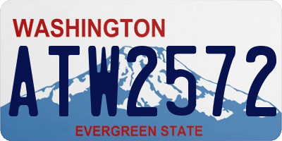 WA license plate ATW2572