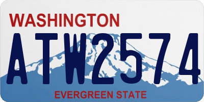 WA license plate ATW2574