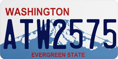 WA license plate ATW2575