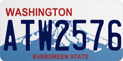 WA license plate ATW2576