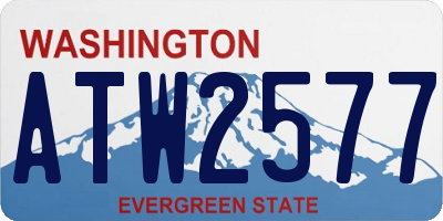 WA license plate ATW2577