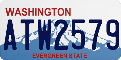 WA license plate ATW2579