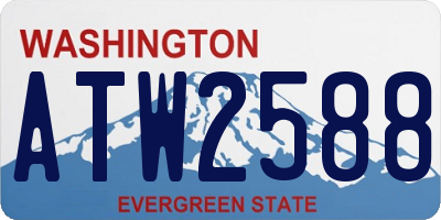 WA license plate ATW2588