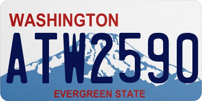 WA license plate ATW2590