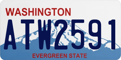 WA license plate ATW2591