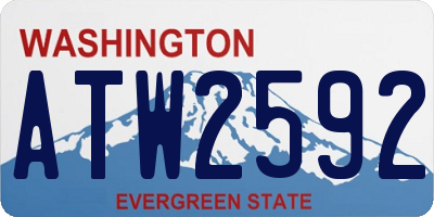 WA license plate ATW2592
