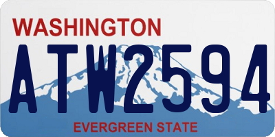 WA license plate ATW2594