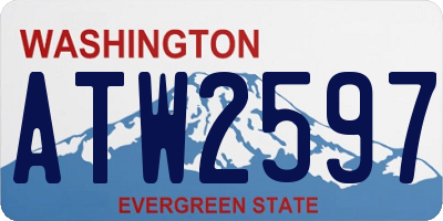 WA license plate ATW2597