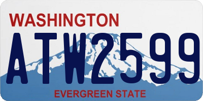 WA license plate ATW2599