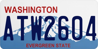 WA license plate ATW2604