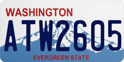 WA license plate ATW2605