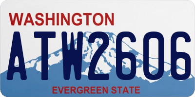 WA license plate ATW2606