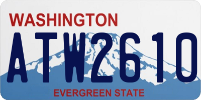 WA license plate ATW2610