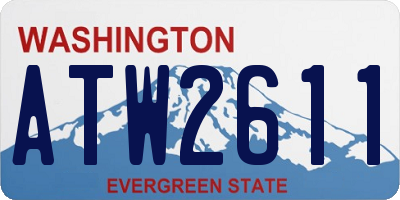 WA license plate ATW2611