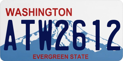WA license plate ATW2612
