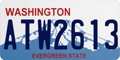 WA license plate ATW2613