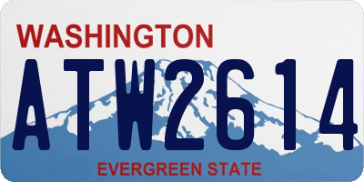 WA license plate ATW2614