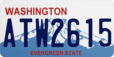 WA license plate ATW2615