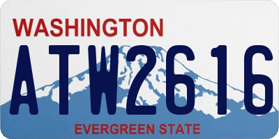 WA license plate ATW2616