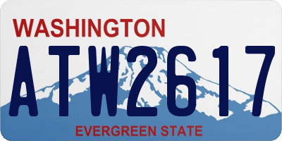 WA license plate ATW2617