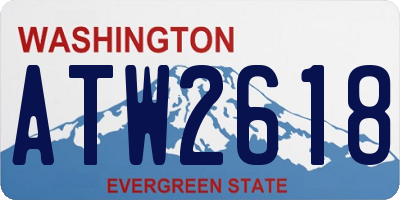 WA license plate ATW2618