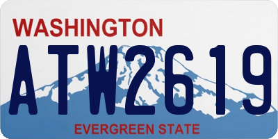WA license plate ATW2619