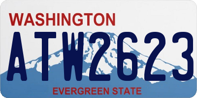 WA license plate ATW2623